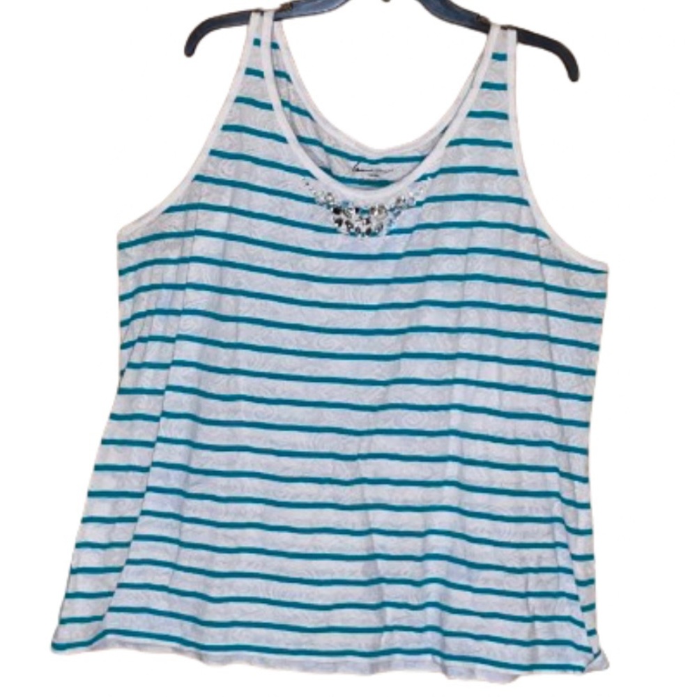 🎉 3x LaneBryant 22/24 sparking blue white top